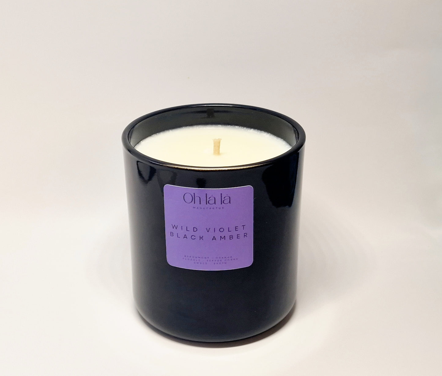 Sojakerze WILD VIOLET & BLACK AMBER