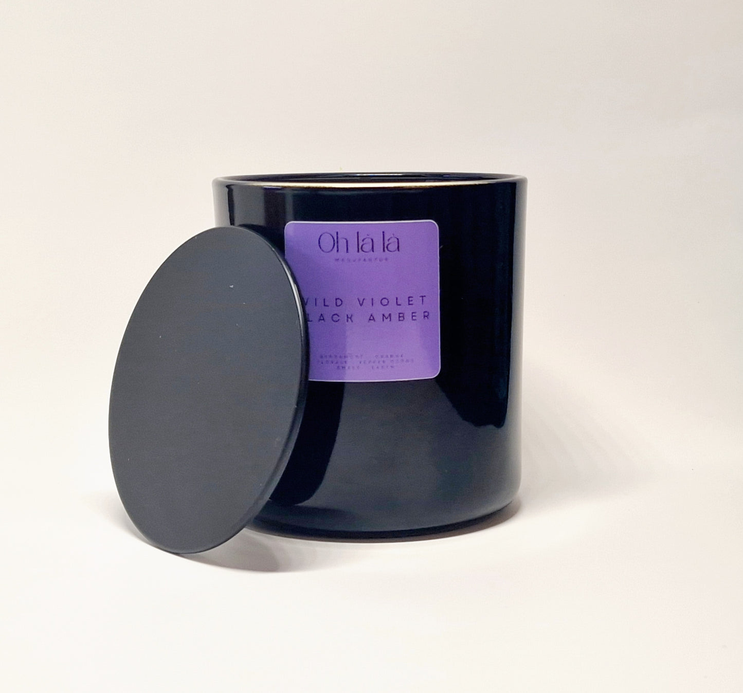 Sojakerze WILD VIOLET & BLACK AMBER